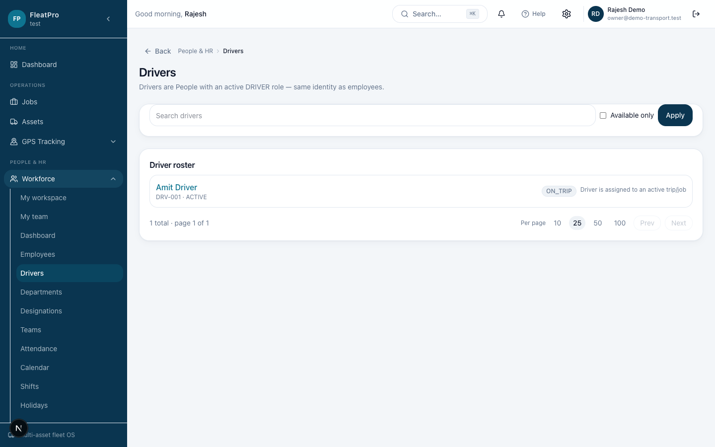TransitMesh — Drivers